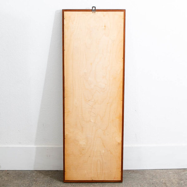 Mid Century Danish Modern Mirror Wall Hanging Entry Way Solid Teak Rectangular - Image 10