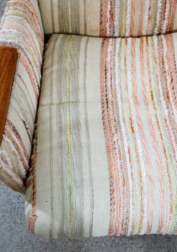 Mid Century Modern Lounge Chair Adrian Pearsall Slim Jim Tweed Walnut Arms Paws - Image 11