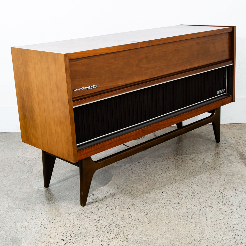 Mid Century Modern Stereo Console Record Player Hifi Radio Nivico Solid State