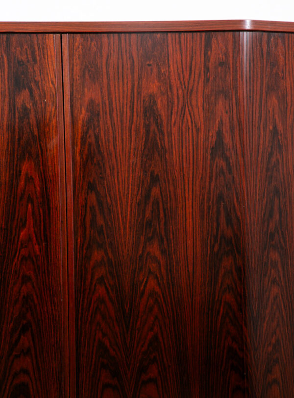 Mid Century Danish Modern Credenza Sideboard Rosewood Tambour Door Drawers Mcm - Image 8