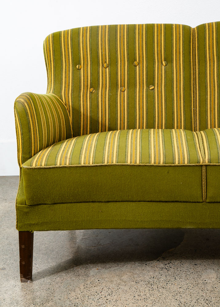Mid Century Danish Modern Couch Sofa Svend Skipper Green Loveseat Settee 2 Seat - Image 6