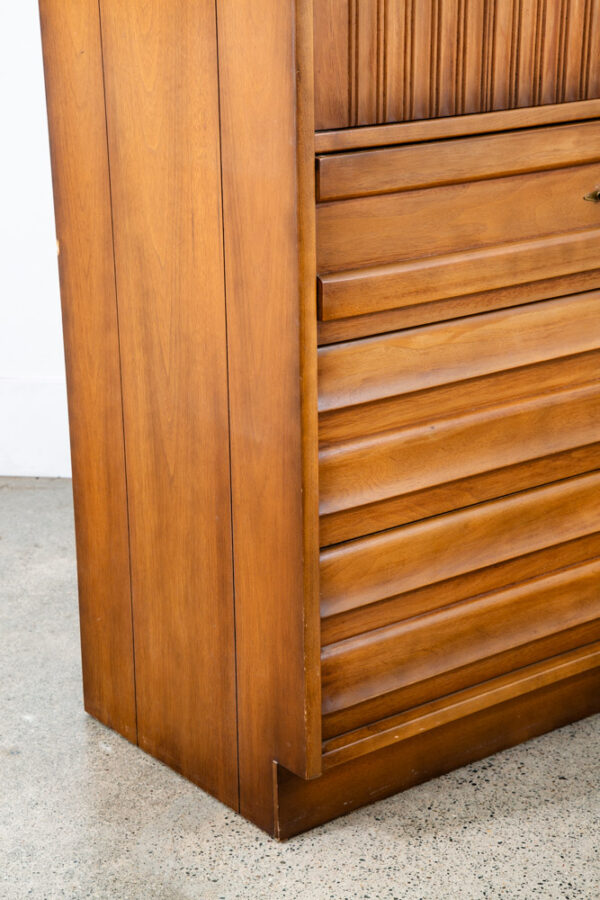 Mid Century Modern Dresser Highboy American Martinsville Drexel Bleached Walnut - Image 10