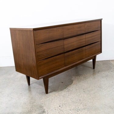 Mid Century Modern Dresser Credenza Kroehler Furniture Walnut 7 Drawer Brown Mcm