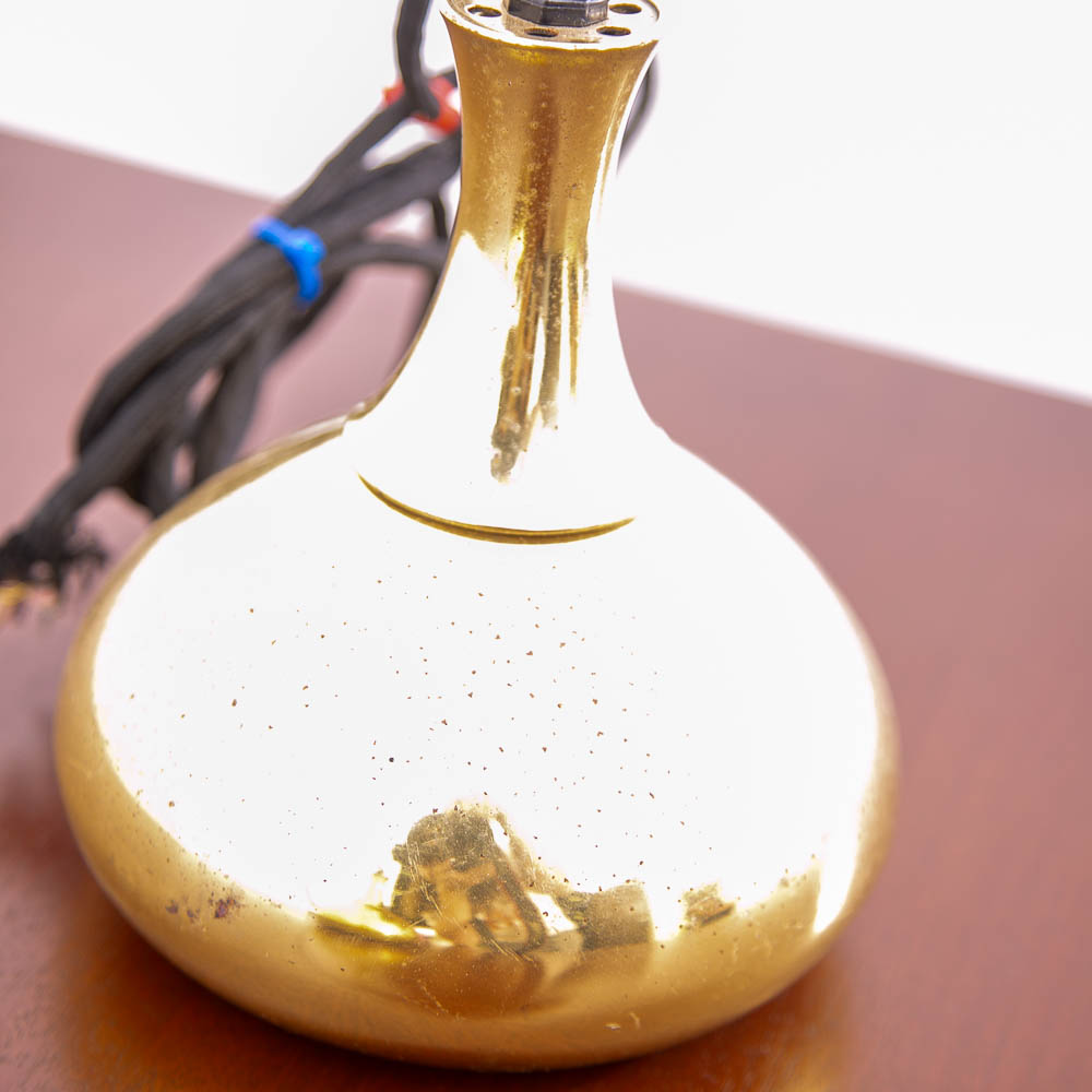 Mid Century Danish Modern Brass Hanging Pendant Lamps Hans Agne Jakobsson Set of 3 - Image 10