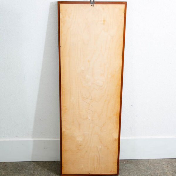 Mid Century Danish Modern Mirror Wall Hanging Entry Way Solid Teak Rectangular - Image 8