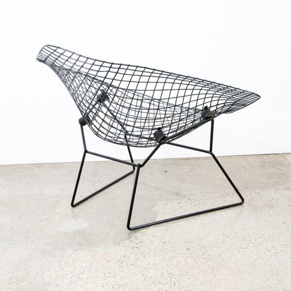 Mid Century Modern Lounge Diamond Chair Harry Bertoia Knoll Black Large Mcm LG - Image 3