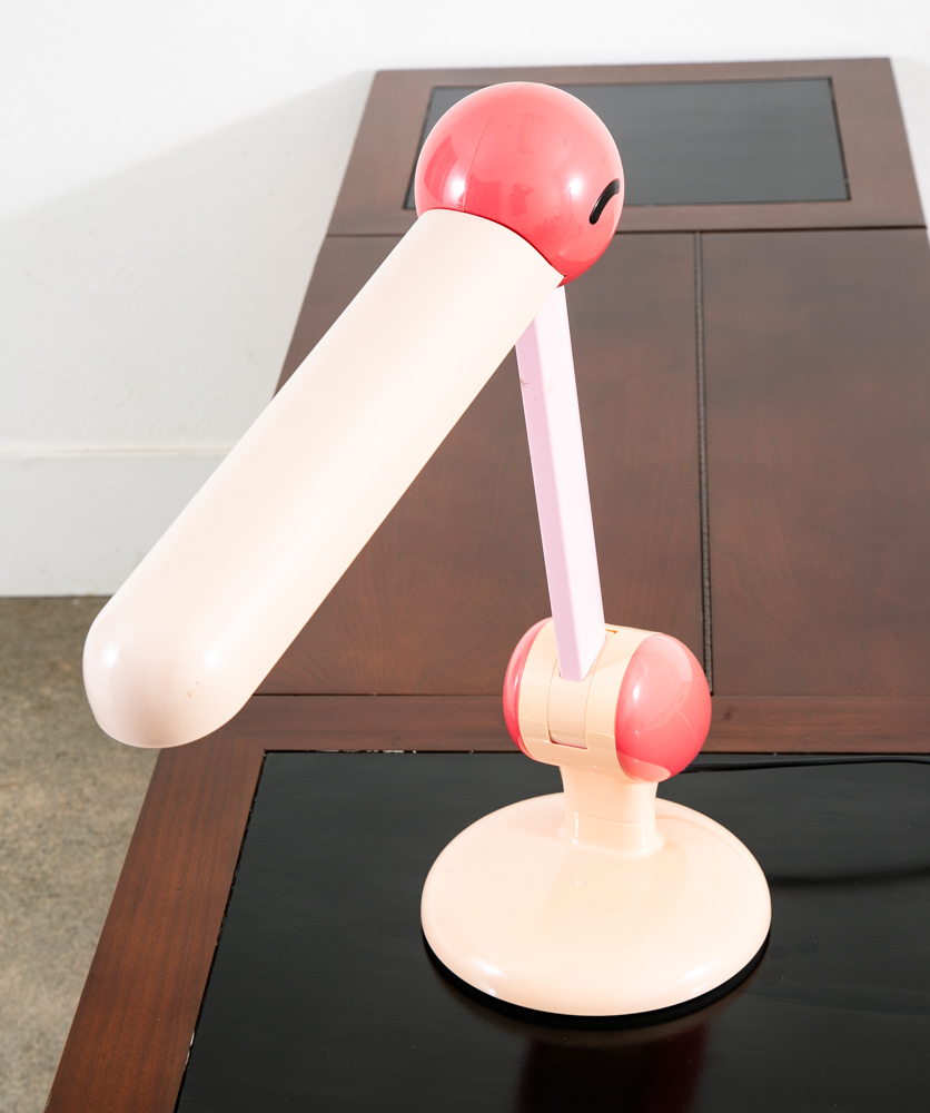 Vintage Table Lamp Flamingo Bird Pink Off White Adjustable Animal Pop Art Ikea - Image 7