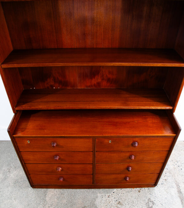 Mid Century Danish Modern Bookshelf Cabinet Teak Shelves Borge Mogensen Denmark - Image 7