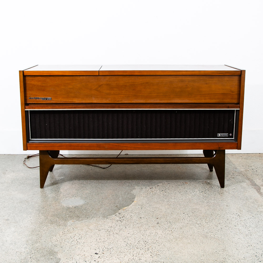 Mid Century Modern Stereo Console Record Player Hifi Radio Nivico Solid State - Image 2