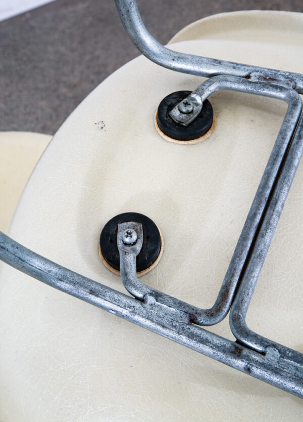 Mid Century Modern Side Shell Chair Pair Set Herman Miller Parchment Mcm Two Charles and Ray Eames - Image 10