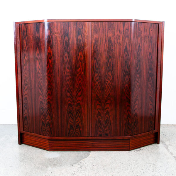 Mid Century Danish Modern Credenza Sideboard Rosewood Tambour Door Drawers Mcm - Image 6