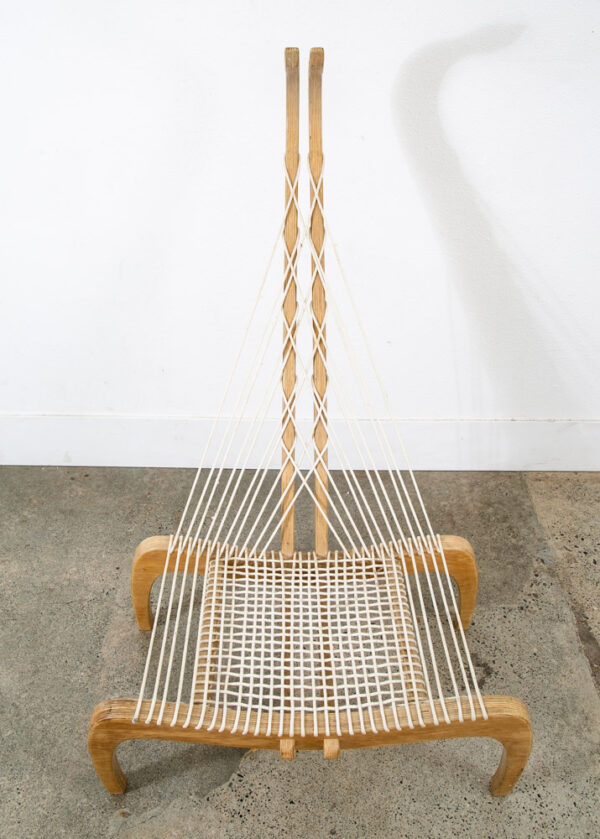 Mid Century Modern Lounge Chair Scorpion Rope Sculptural High Back Vintage Mcm - Image 4