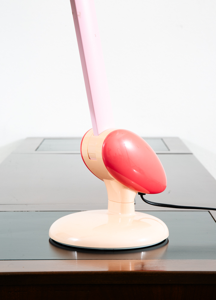 Vintage Table Lamp Flamingo Bird Pink Off White Adjustable Animal Pop Art Ikea - Image 5