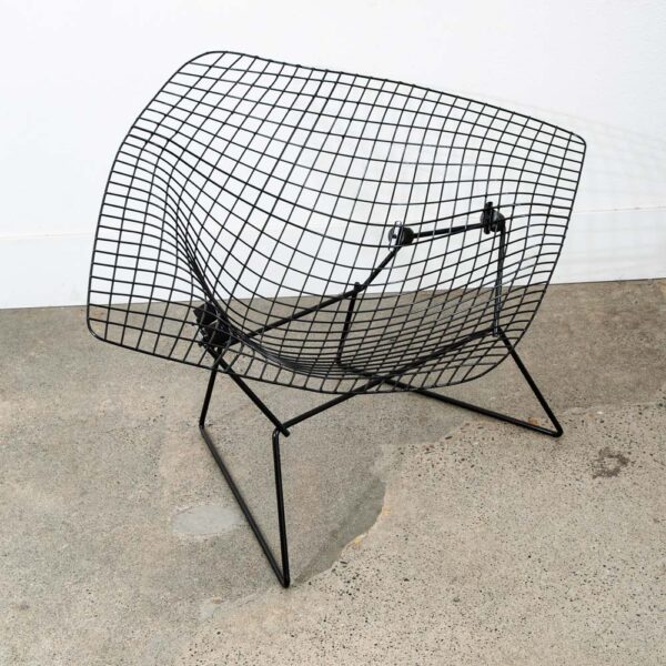 Mid Century Modern Lounge Diamond Chair Harry Bertoia Knoll Black Large Mcm LG - Image 6