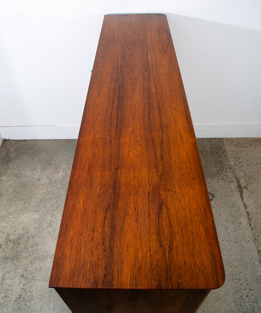 Mid Century Danish Modern Credenza Highboard Rosewood Wood Drawers Denmark Mcm - Image 3