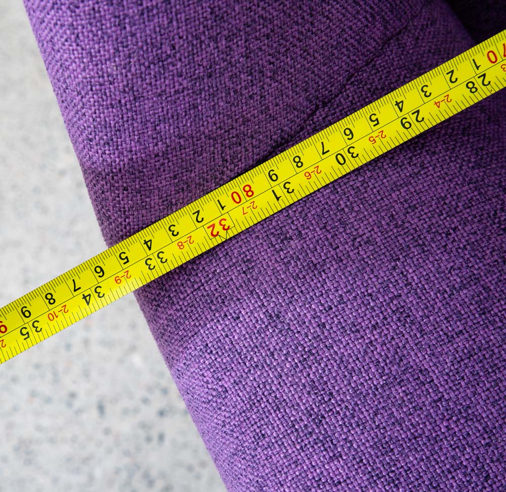 Mid Century Modern Lounge Chairs Purple Armchairs Tweed Pair 2 Vintage Denmark - Image 12