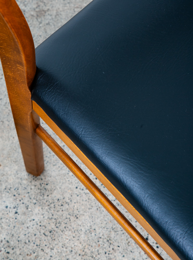 Mid Century Modern Dining Chairs Pair Set Mobler Ladder Farstrup Teak Mcm Black - Image 8