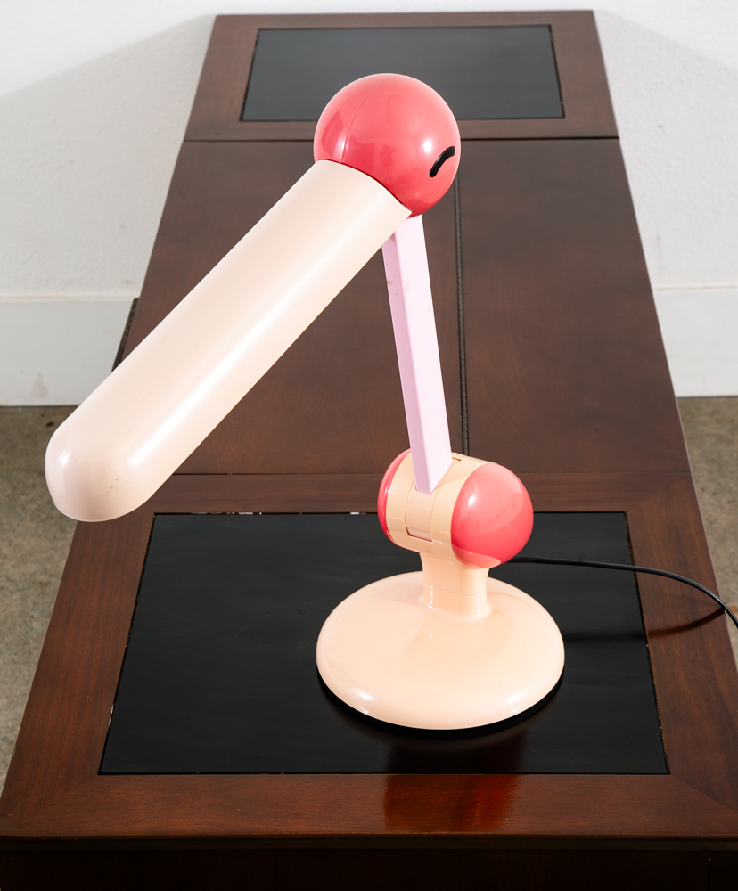 Vintage Table Lamp Flamingo Bird Pink Off White Adjustable Animal Pop Art Ikea - Image 2