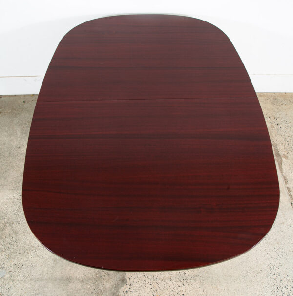 Mid Century Danish Modern Dining Table Oval Mahogany 2 leafs G Mobel 99.5 in Mcm - Image 5