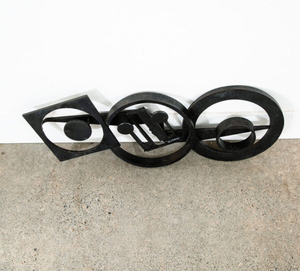 Mid Century Modern Metal Wall Sculpture Abstract Original Denmark Heavy Iron Mcm - Image 3