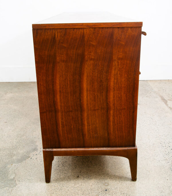 Mid Century Modern Dresser Credenza Lane Rhythm Walnut 9 Drawer Wood Danish Wide - Image 3