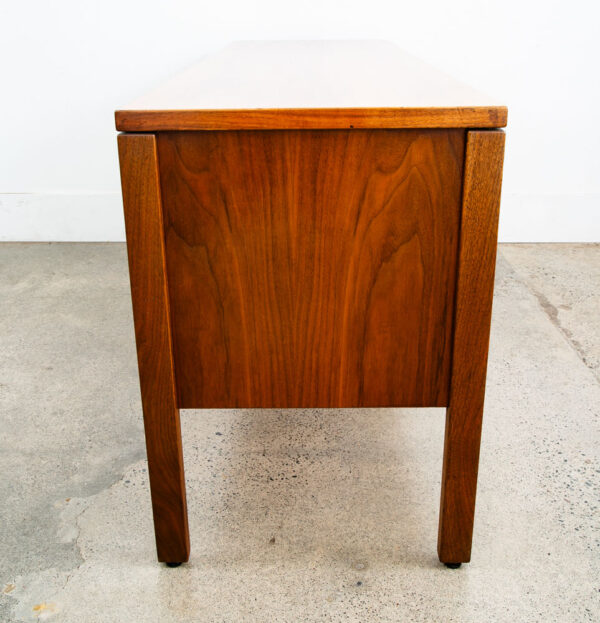 Mid Century Modern Credenza Office Cabinet Jens Risom 4 Drawer Walnut Wood File - Image 5