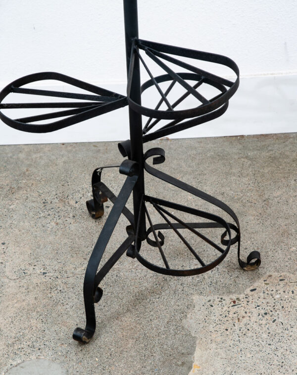 Mid Century Modern Plant Stand Garden Metal Wrought Iron Vintage Outdoor Indoor - Image 6
