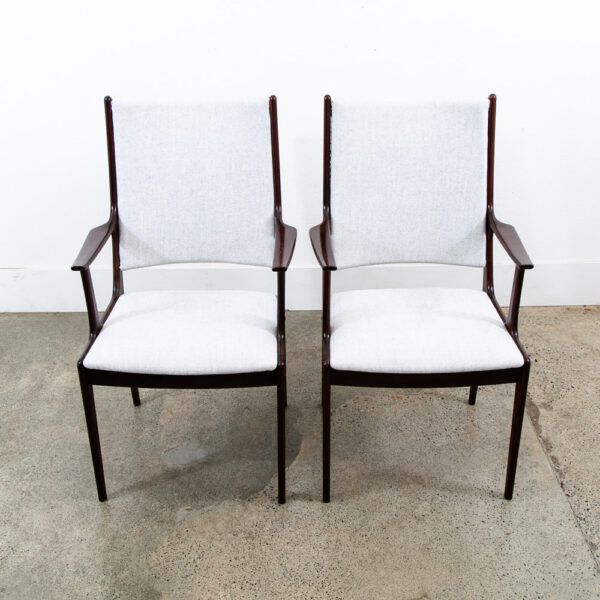 Mid Century Danish Modern Dining Chairs Set 2 Rosewood Johannes Andersen Vintage - Image 2