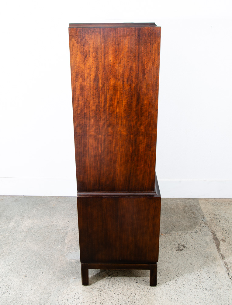 Mid Century Modern Dresser Gentleman's Chest Thomasville Burl Wood Vintage Mcm - Image 3
