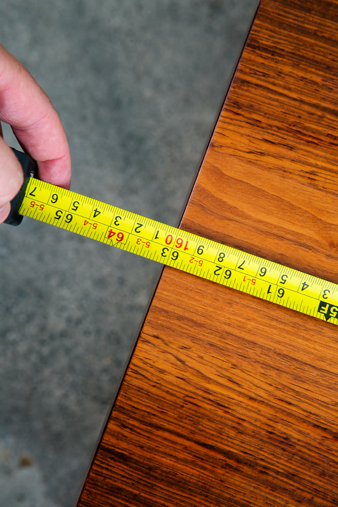 Mid Century Danish Modern Coffee Table Rectangular Rosewood Wood Denmark Vintage - Image 9