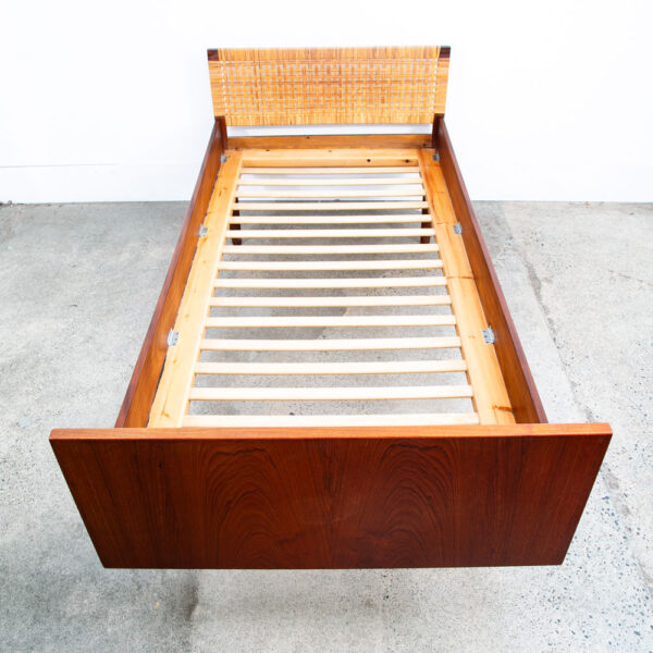 Mid Century Modern Bed Frame Small Single Hans Wegner Getema Teak Headboard - Image 2