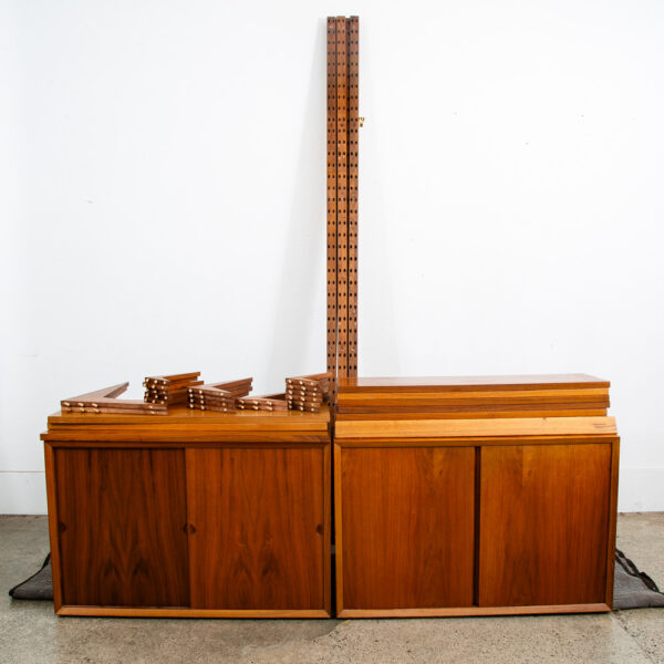 Mid Century Danish Modern Wall Unit Poul Cadovius Cado System Teak 3 Bay Modular - Image 2