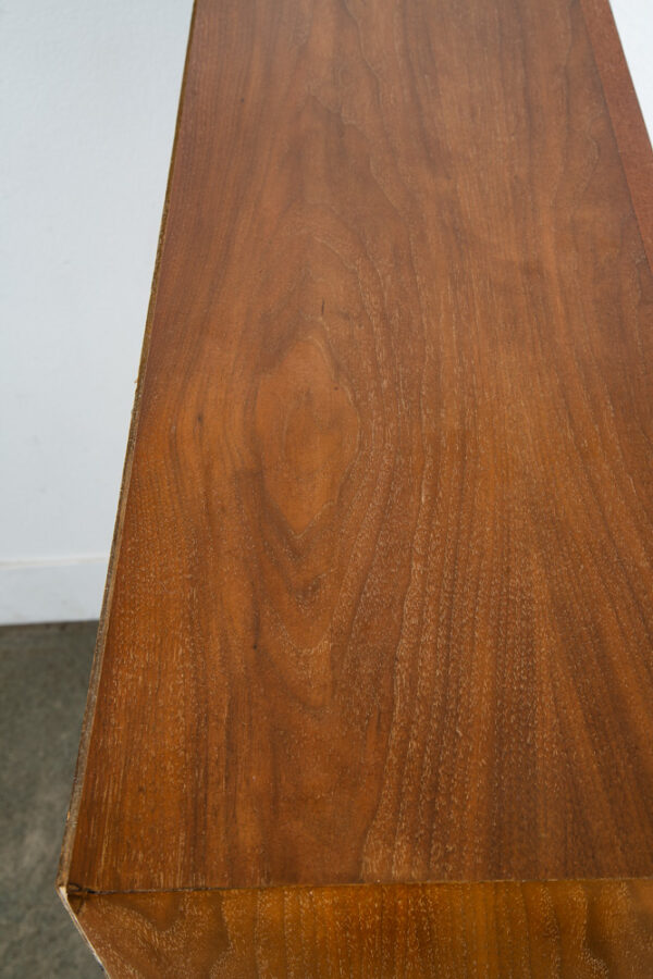 Mid Century Modern China Cabinet Hutch Albert Walnut Display Glass Drawers Doors - Image 12