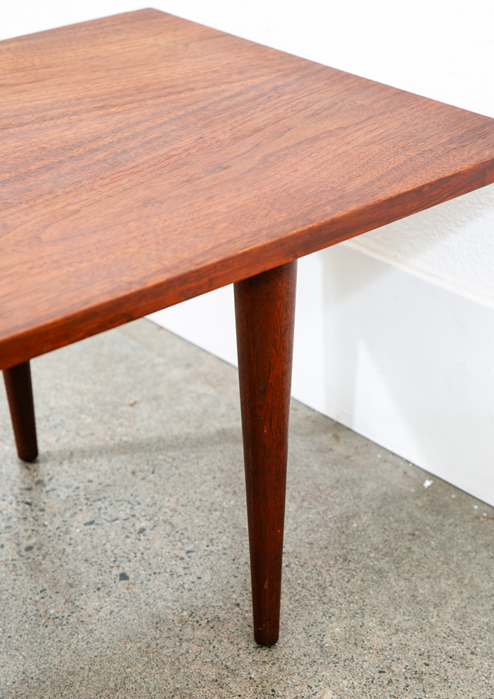 Mid Century Modern Coffee Table Walnut Wide Rectangular Surfboard Vintage Mcm - Image 9