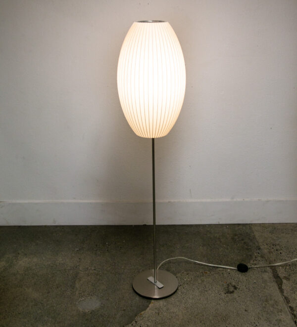Mid Century Modern Floor Lamp George Nelson Cigar Bubble Vintage Modernica Lotus - Image 2