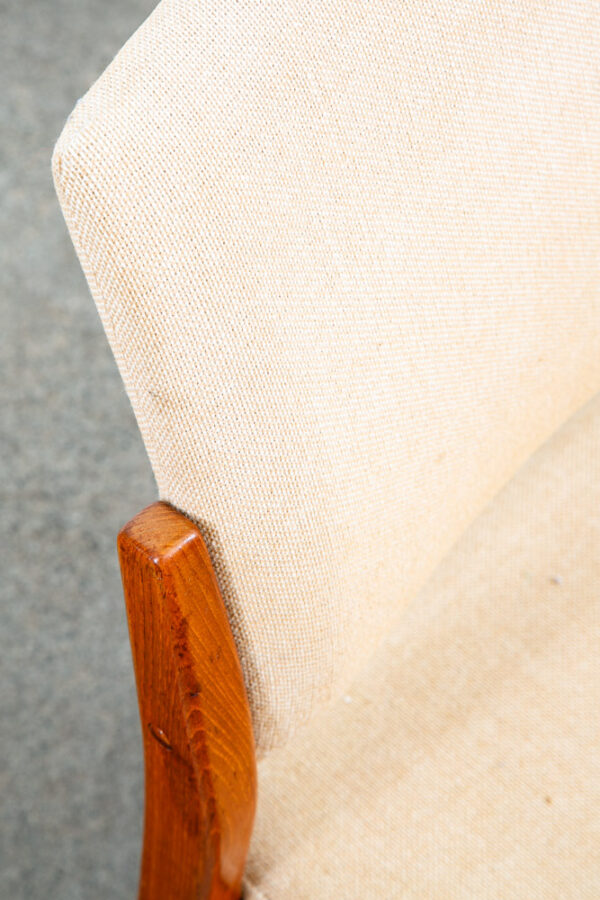 Mid Century Danish Modern Dining Chairs Set 2 Tan Teak Wood Svegards Pair Sweden - Image 10