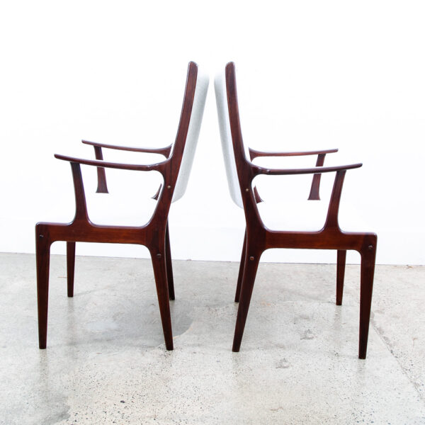 Mid Century Danish Modern Dining Chairs Set 2 Rosewood Johannes Andersen Vintage - Image 3