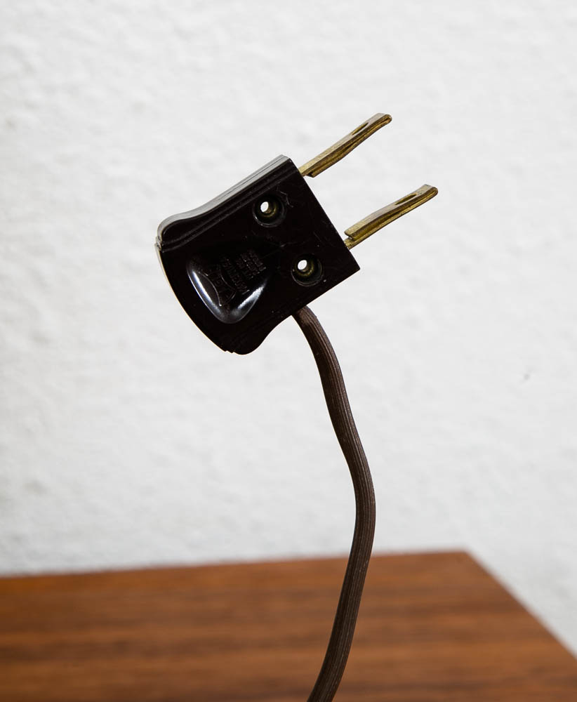 Mid Century Modern Table Lamp Textured Studio Pottery Ceramic Round Tan Mcm - Image 9