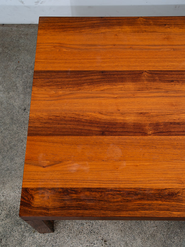 Mid Century Danish Modern Coffee Table Rectangular Rosewood Wood Denmark Vintage - Image 6