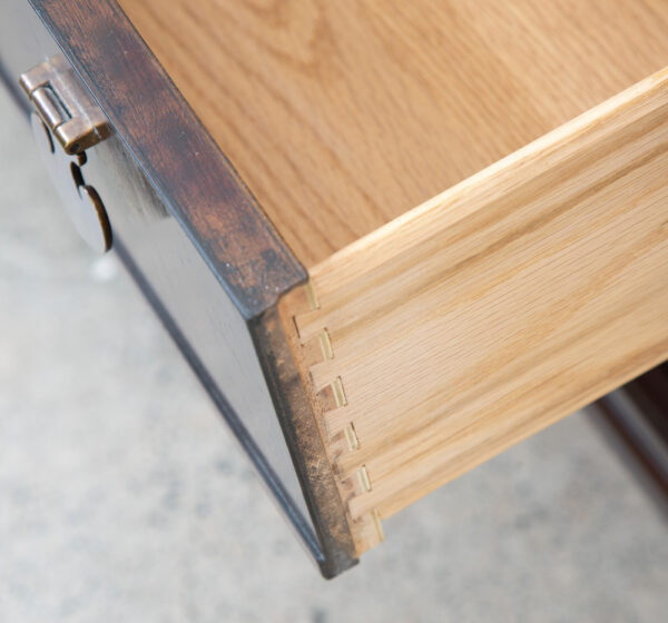 Mid Century Modern Side Table End Nightstand Spade Table Two Drawers Thomasville - Image 10