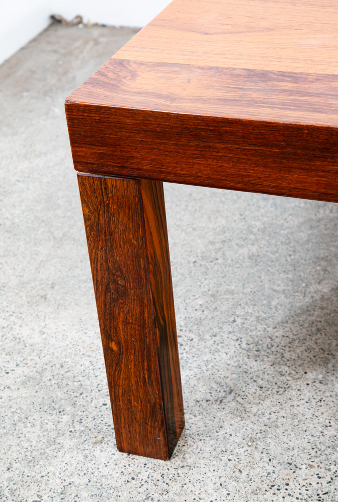Mid Century Danish Modern Coffee Table Rectangular Rosewood Wood Denmark Vintage - Image 4