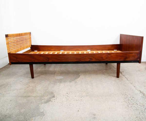 Mid Century Modern Bed Frame Small Single Hans Wegner Getema Teak Headboard - Image 3
