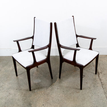 Mid Century Danish Modern Dining Chairs Set 2 Rosewood Johannes Andersen Vintage