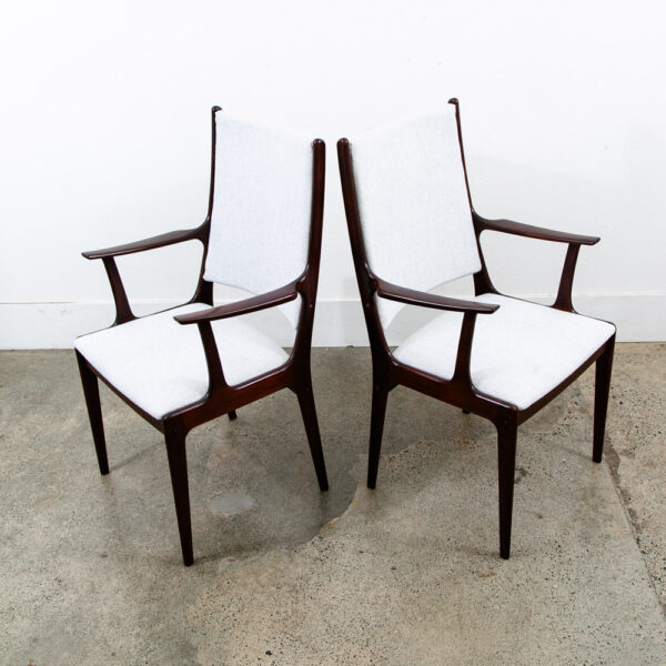 Mid Century Danish Modern Dining Chairs Set 2 Rosewood Johannes Andersen Vintage