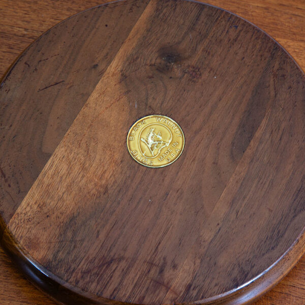 Mid Century Modern Kustom Kraft Nut Bowl American Made Solid Walnut Pipe Tray - Image 4