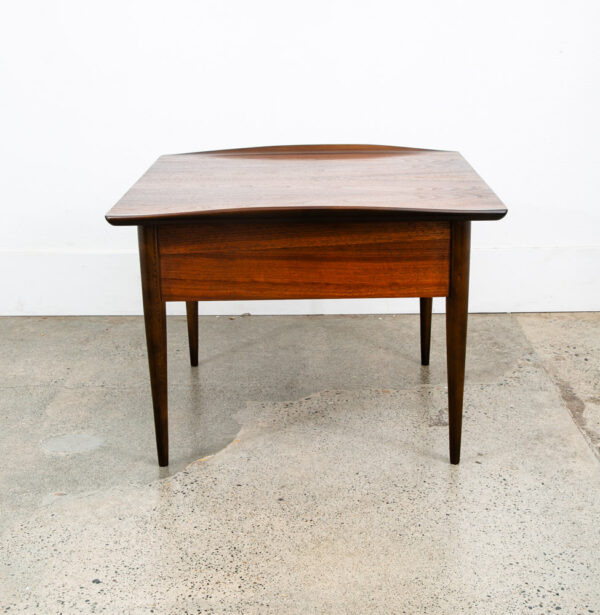 Mid Century Modern Nightstand Side End Table Walnut Drawer Vintage Refinished - Image 8