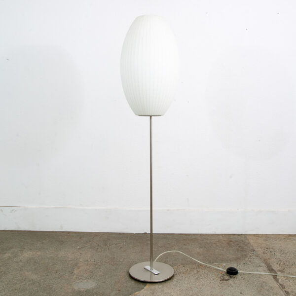 Mid Century Modern Floor Lamp George Nelson Cigar Bubble Vintage Modernica Lotus