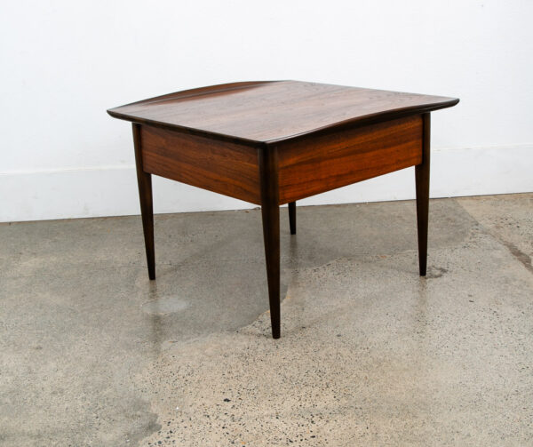 Mid Century Modern Nightstand Side End Table Walnut Drawer Vintage Refinished - Image 11