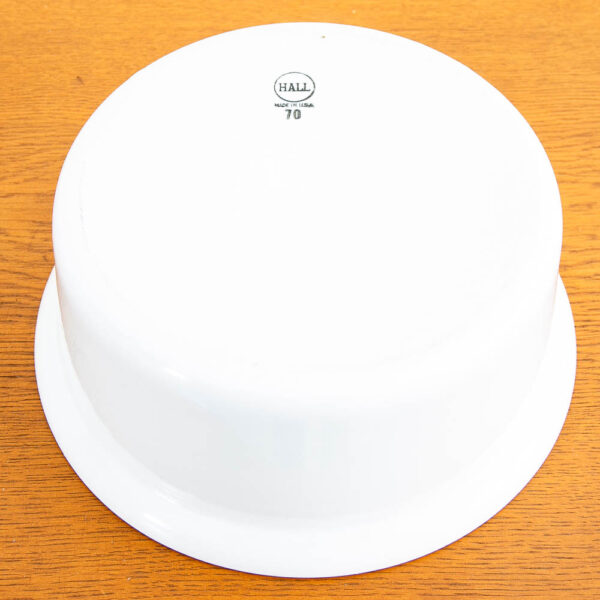 Mid Century Modern American Ceramic Brass Round Dish Cover Lid American Mcm - Image 4