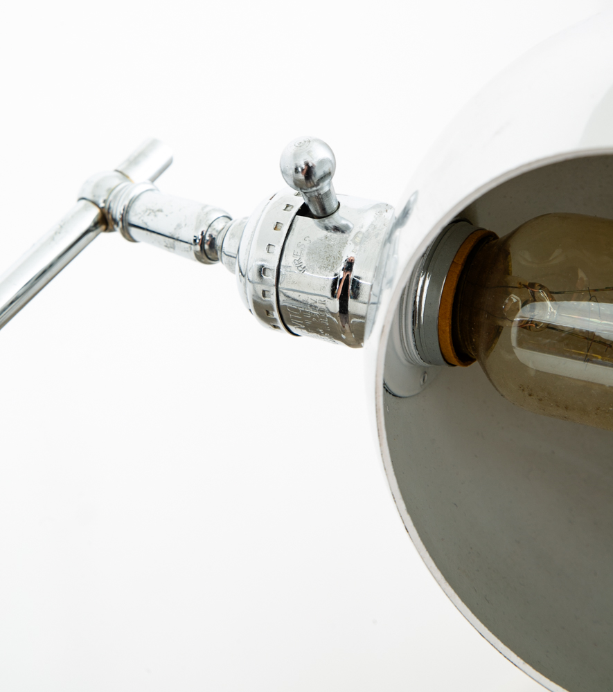 Mid Century Modern Floor Lamp Robert Sonneman 3 light Chrome Silver Adjustable - Image 9